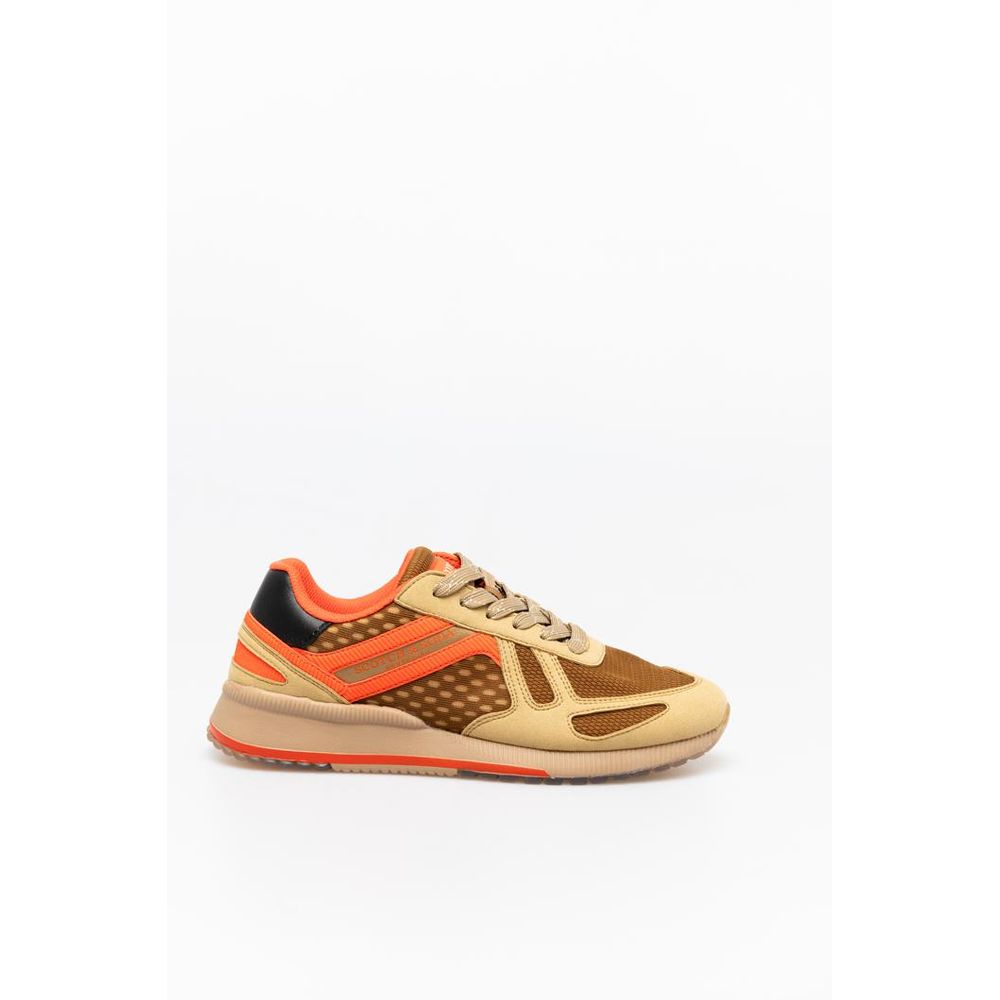 Scotch & Soda Beige Leder Low-Top Sneaker