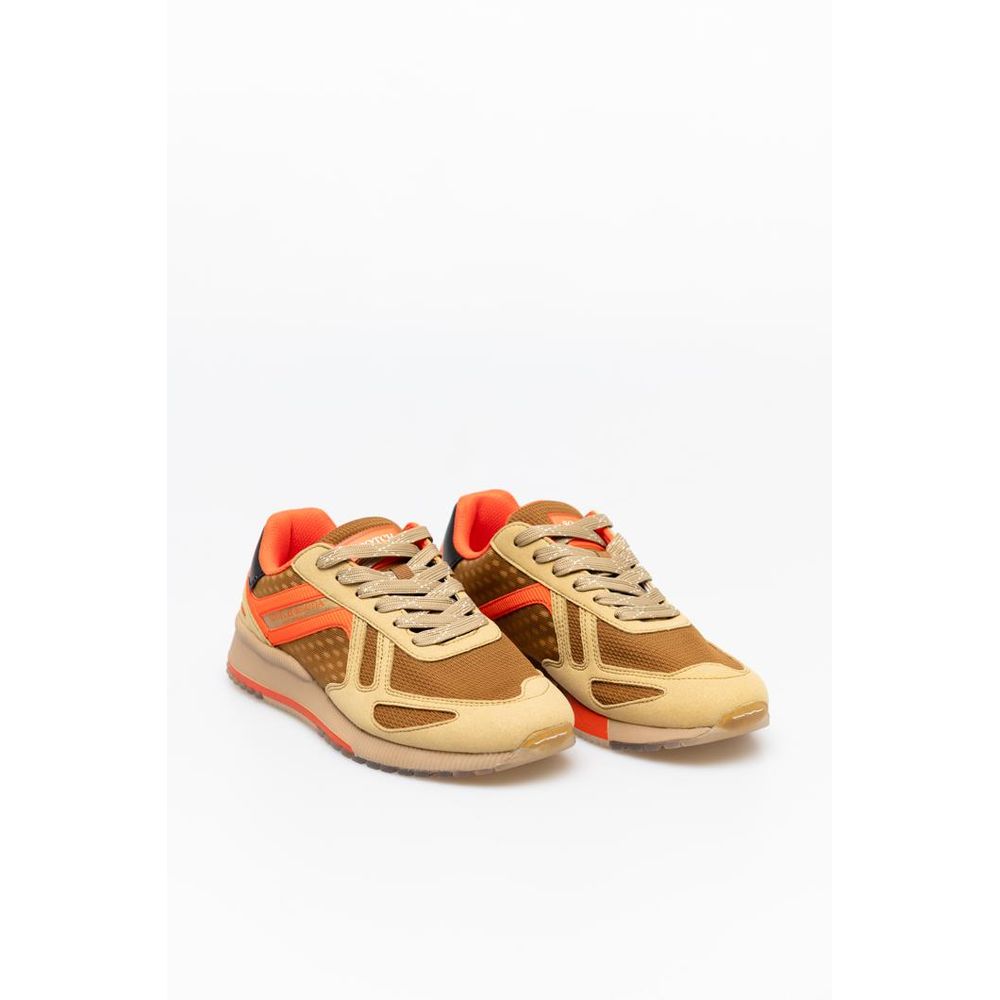 Scotch & Soda Beige Leder Low-Top Sneaker
