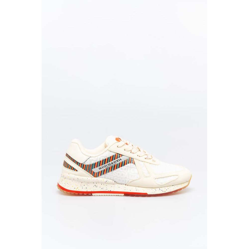 Scotch & Soda Weiße Leder-Athletic-Sneaker