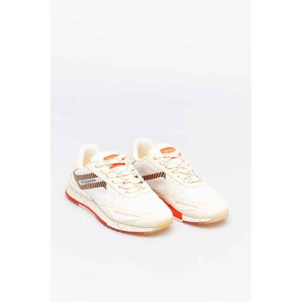 Scotch & Soda Weiße Leder-Athletic-Sneaker