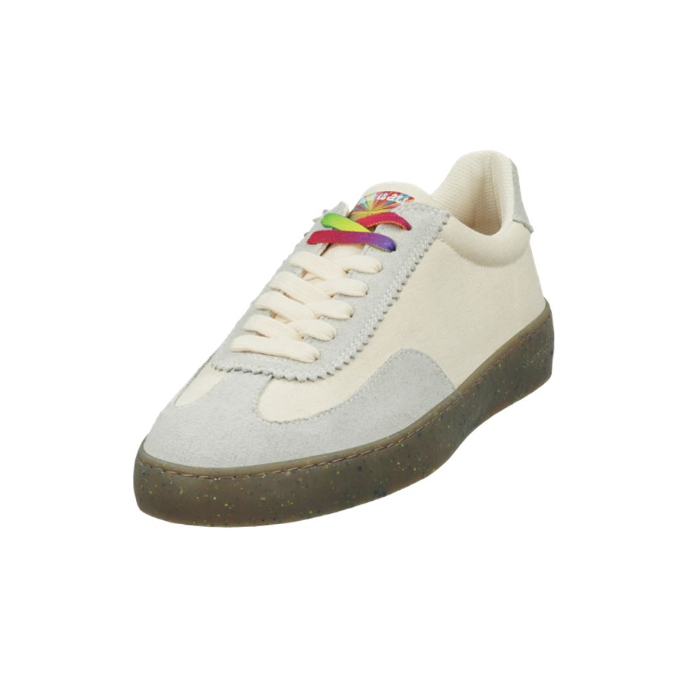 Scotch & Soda White Linen Low-Top Sneakers
