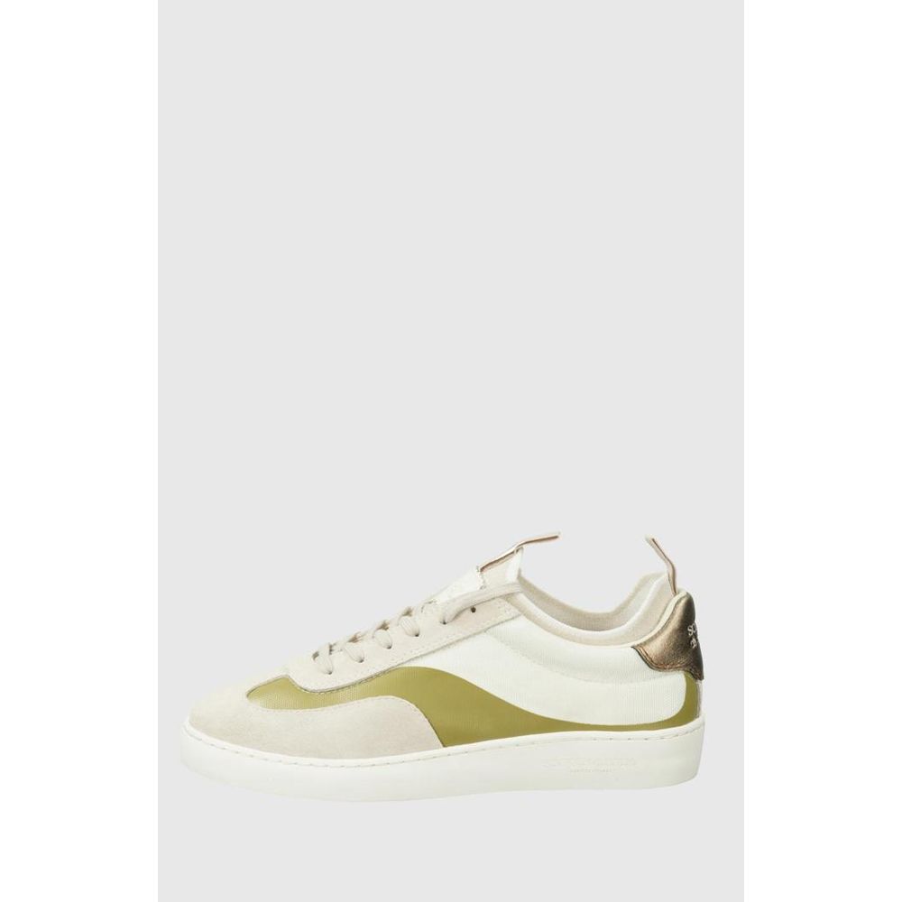 Baskets basses Scotch & Soda en cuir beige