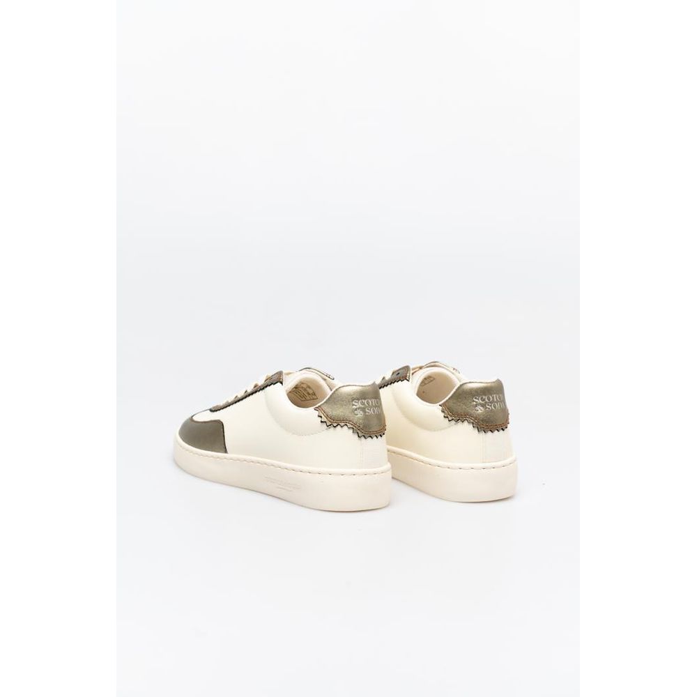 Baskets basses Scotch & Soda en cuir bronze