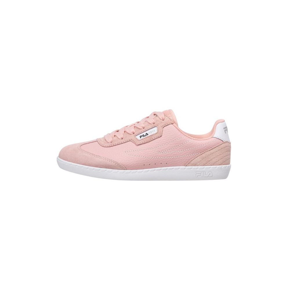 Fila Pink Leather Low-Top Sneakers