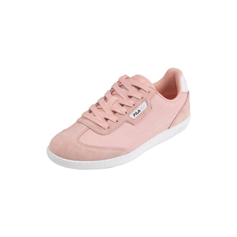 Fila Pink Leather Low-Top Sneakers