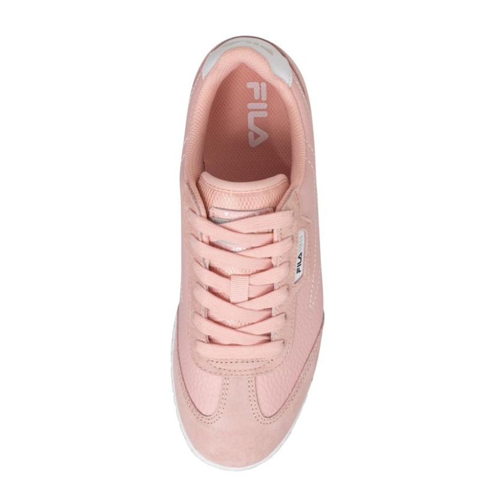Fila Pink Leather Low-Top Sneakers