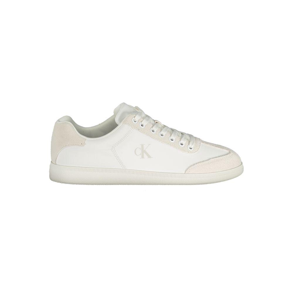 Calvin Klein Weiße Herren-Sneaker aus Polyester