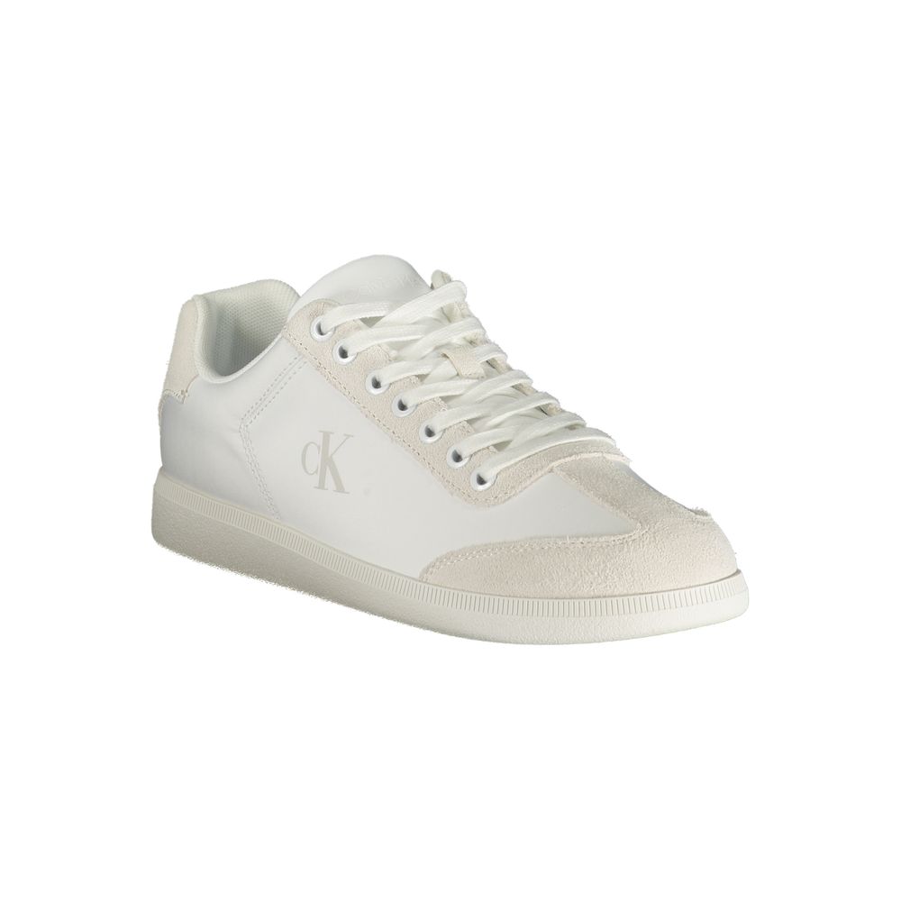 Calvin Klein Weiße Herren-Sneaker aus Polyester