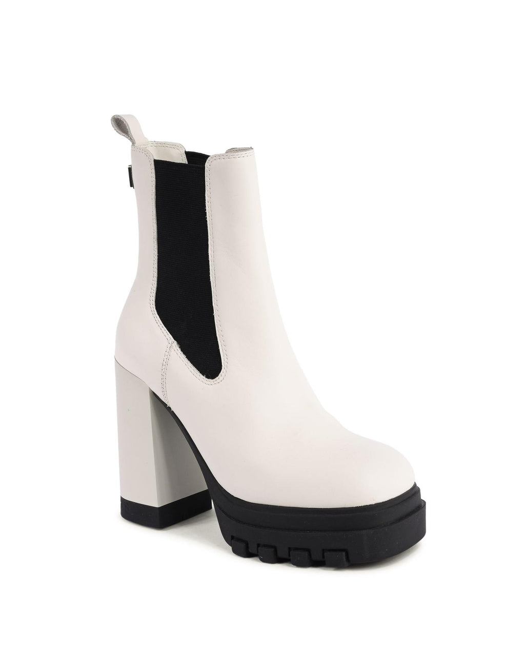 Tommy Hilfiger Weiße Leder-Stiefeletten