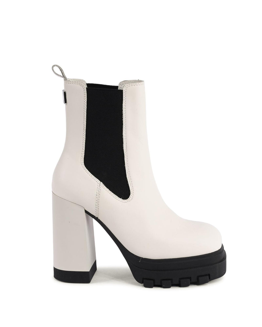 Tommy Hilfiger Weiße Leder-Stiefeletten