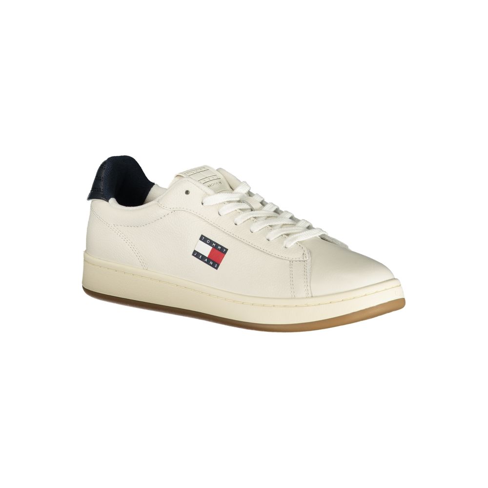 Tommy Hilfiger Men's White Polyurethane Sneakers