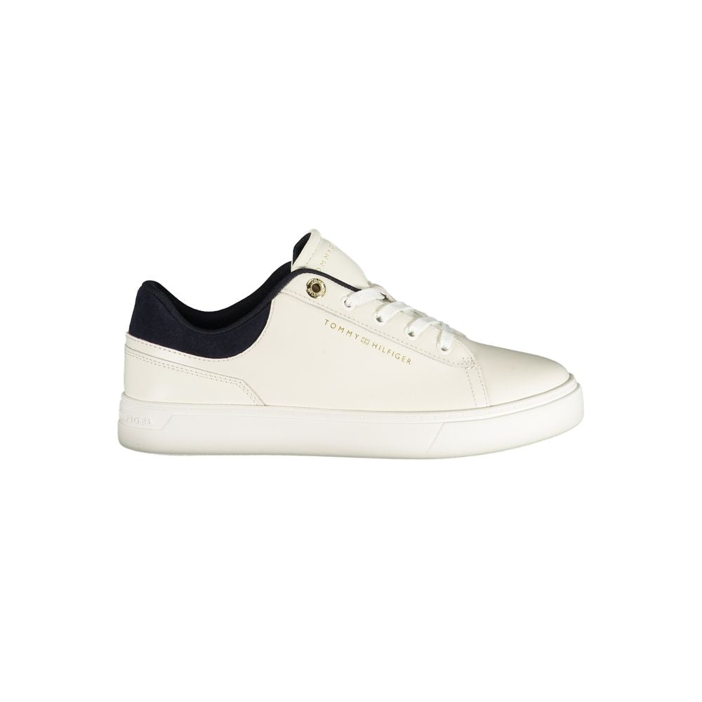 Tommy Hilfiger White Polyester Low-Top Sneakers