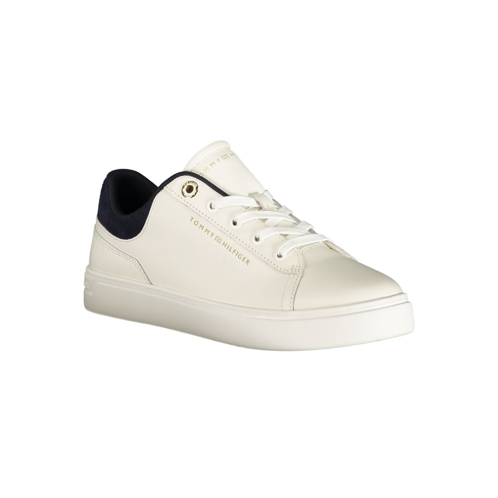 Tommy Hilfiger White Polyester Low-Top Sneakers