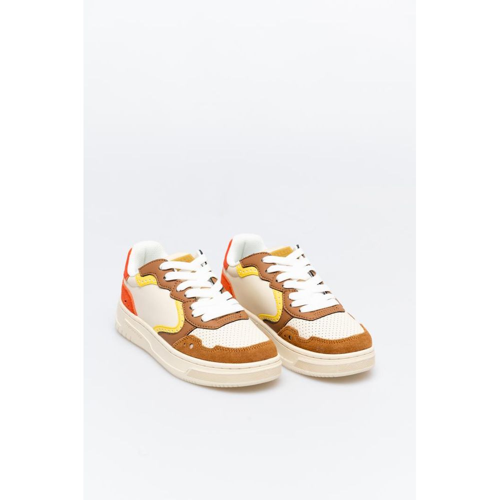 Scotch & Soda Mehrfarbige Low-Top-Sneaker aus Rindsleder