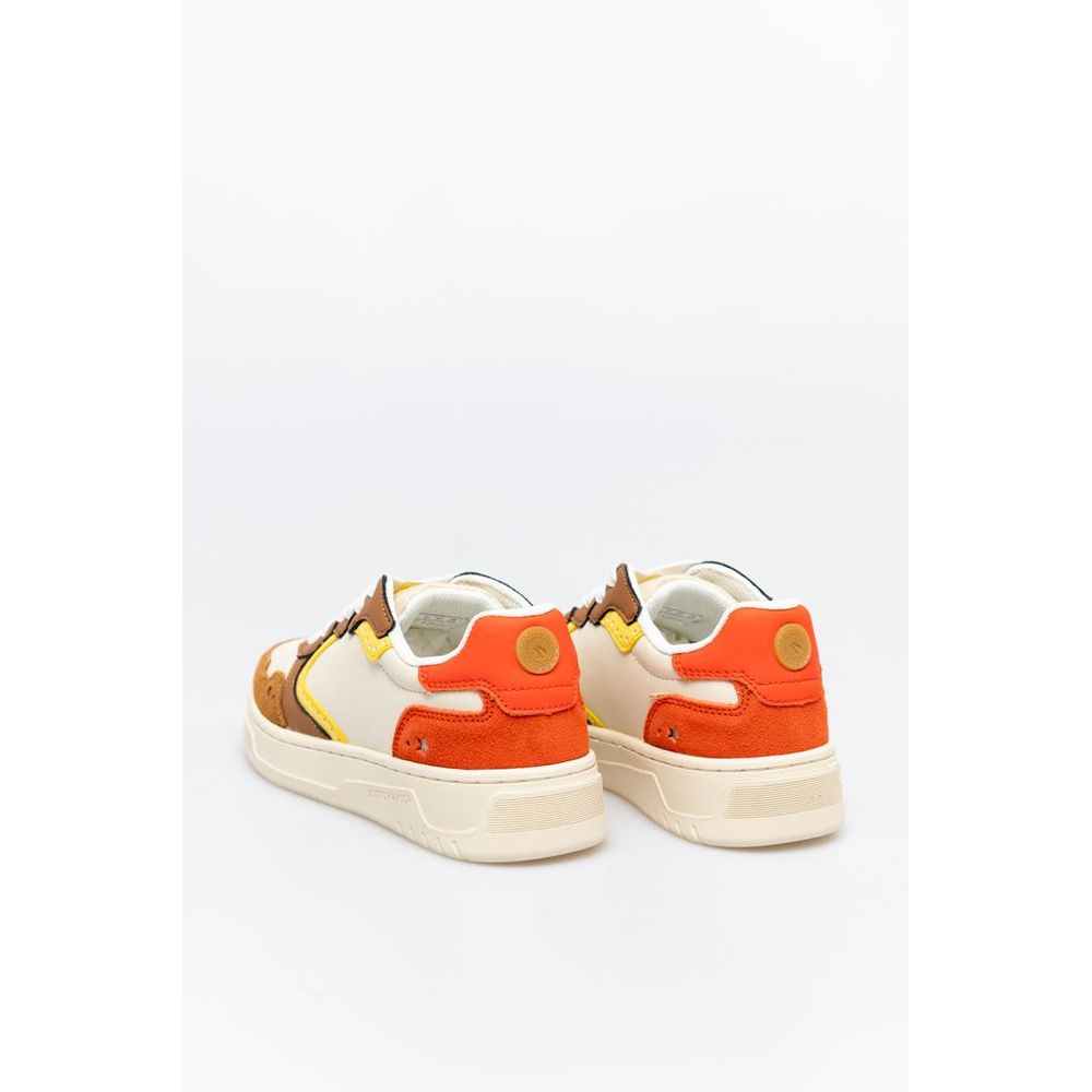 Scotch & Soda Mehrfarbige Low-Top-Sneaker aus Rindsleder