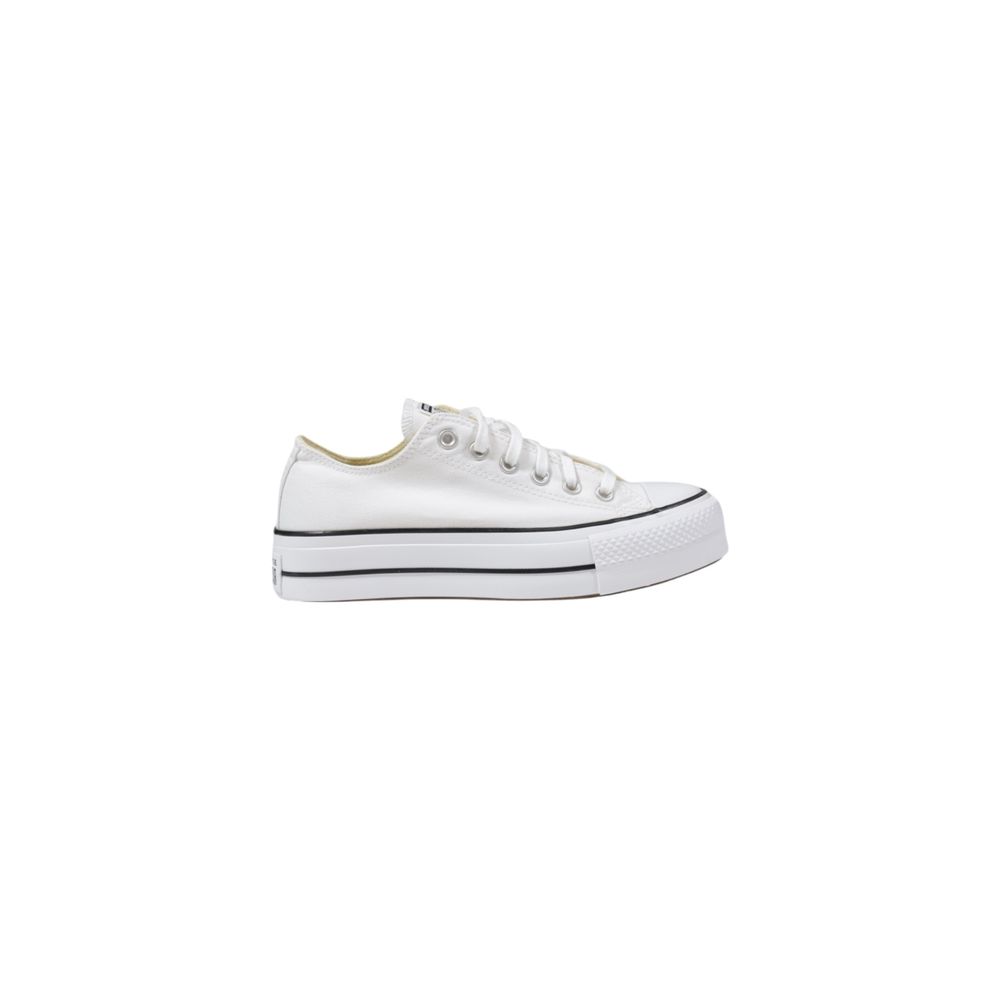 Converse Weiße Stoff-Plateau-Sneaker