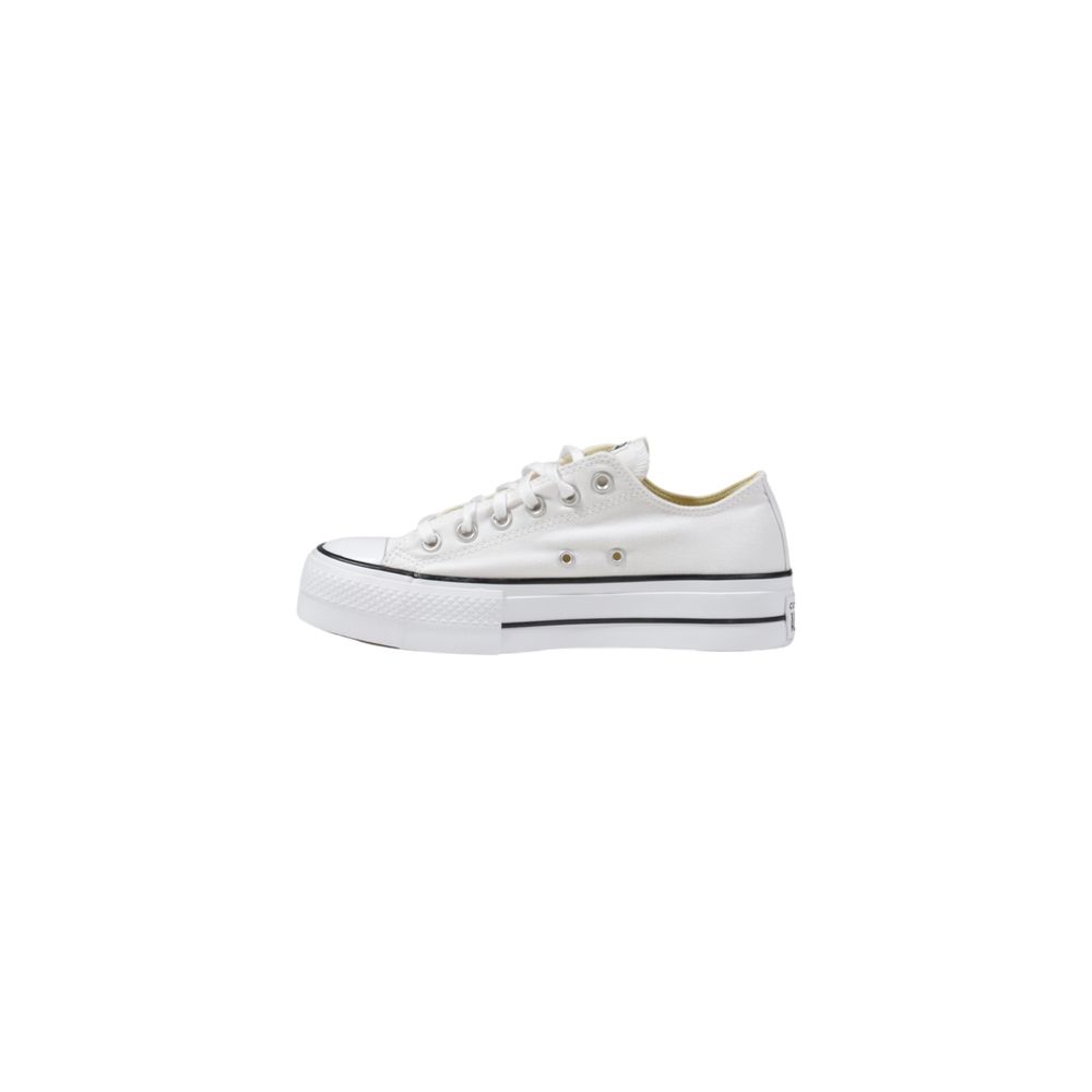 Converse Weiße Stoff-Plateau-Sneaker