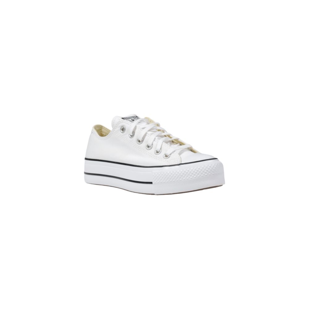 Converse Weiße Stoff-Plateau-Sneaker
