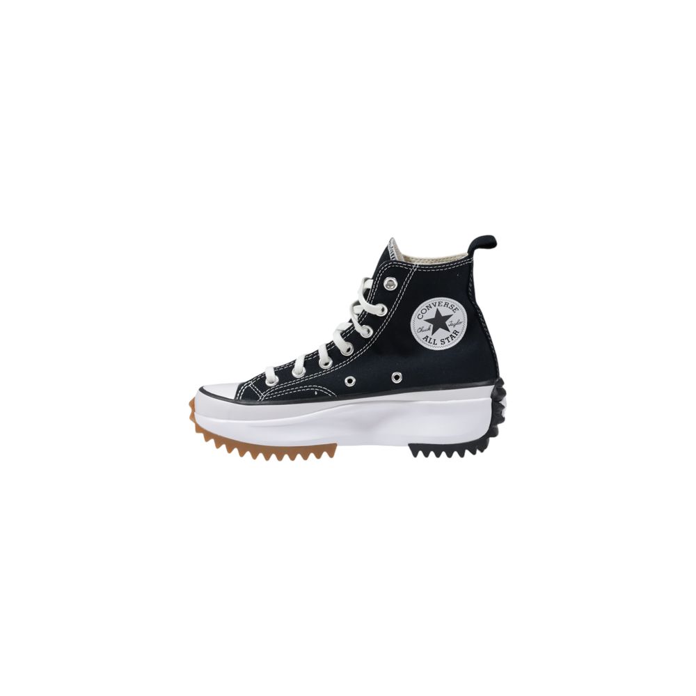 Baskets épaisses en toile noires et blanches Converse