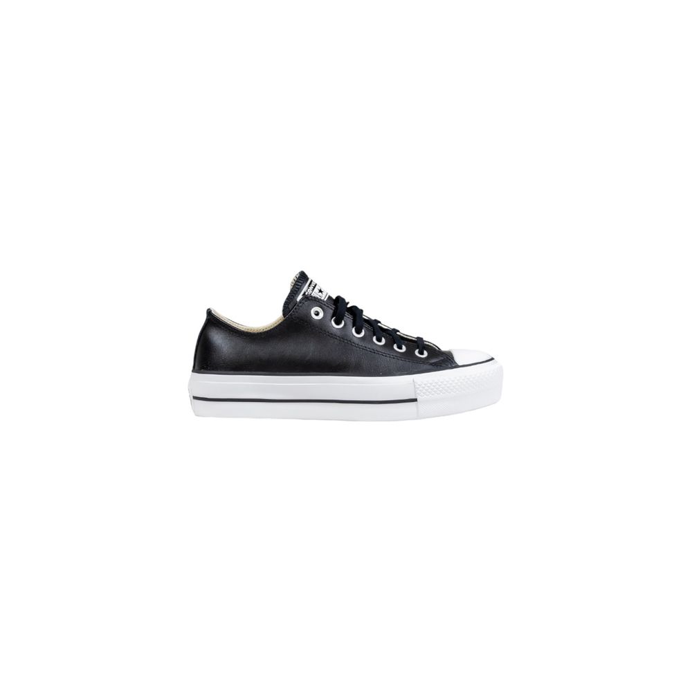 Baskets basses en cuir noir Converse
