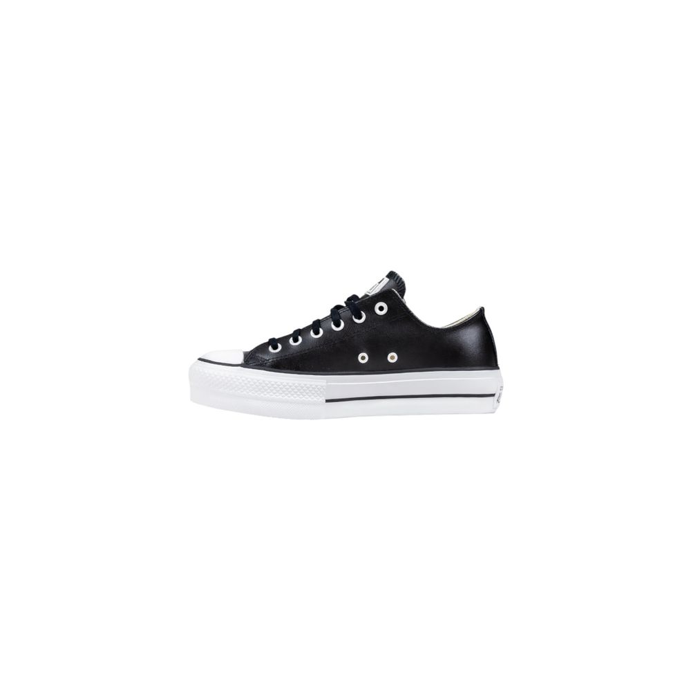 Baskets basses en cuir noir Converse
