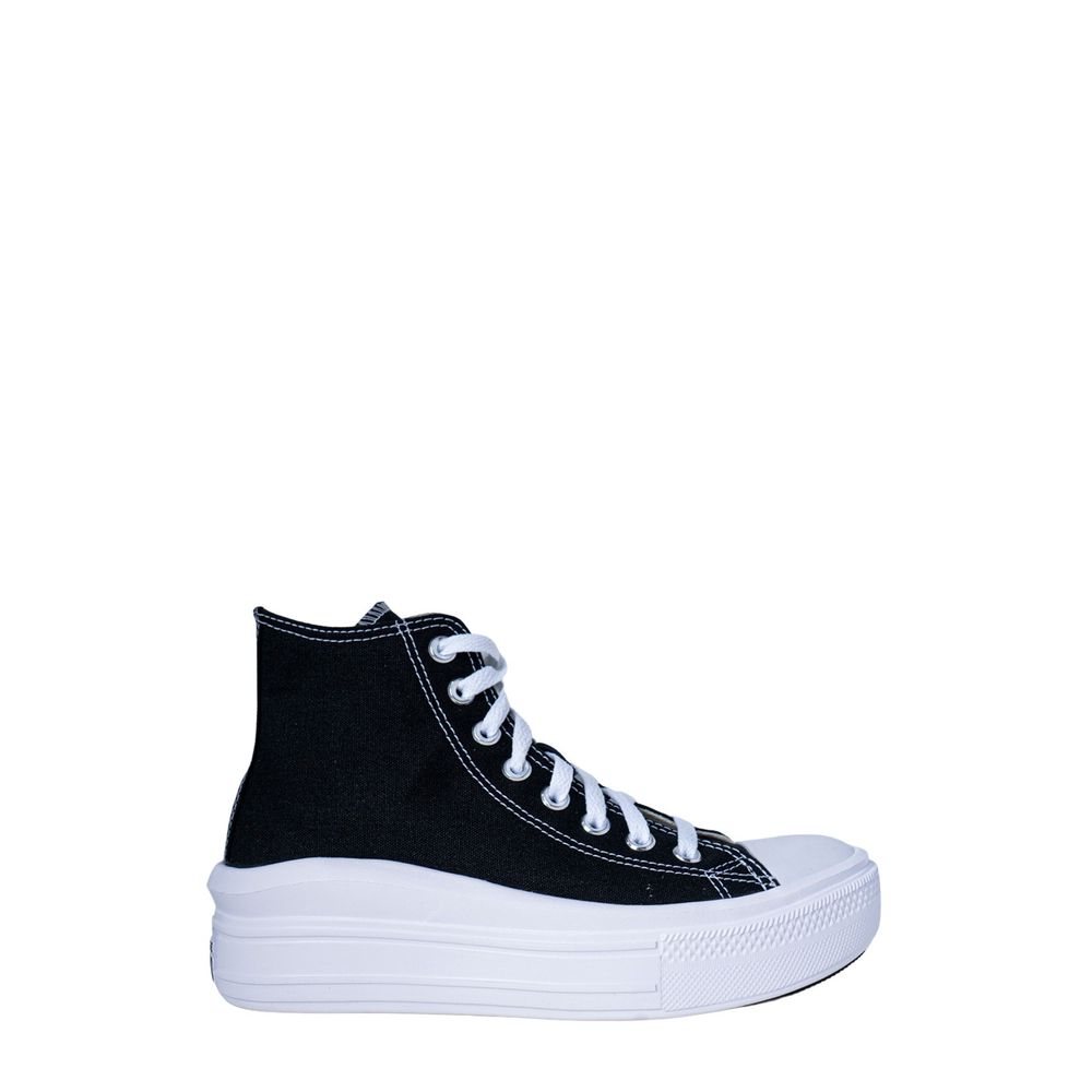 Converse Schwarze Plateau-Sneaker aus Baumwolle