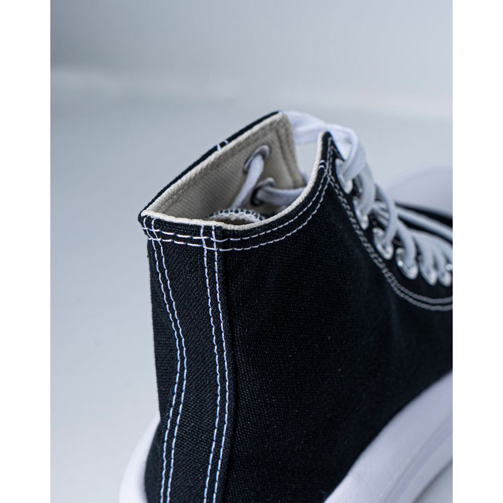 Converse Schwarze Plateau-Sneaker aus Baumwolle