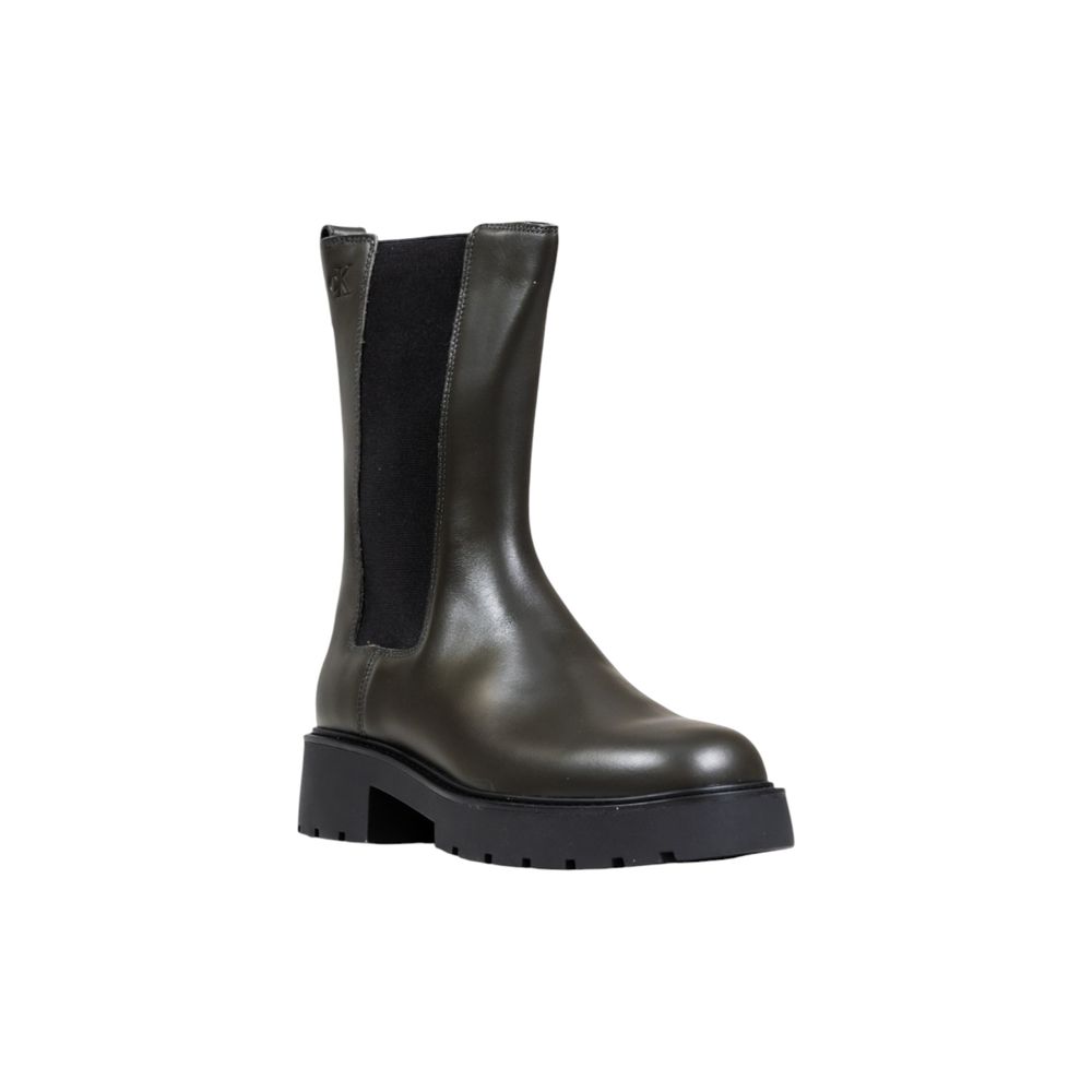 Calvin Klein Jeans Bottines en cuir grises