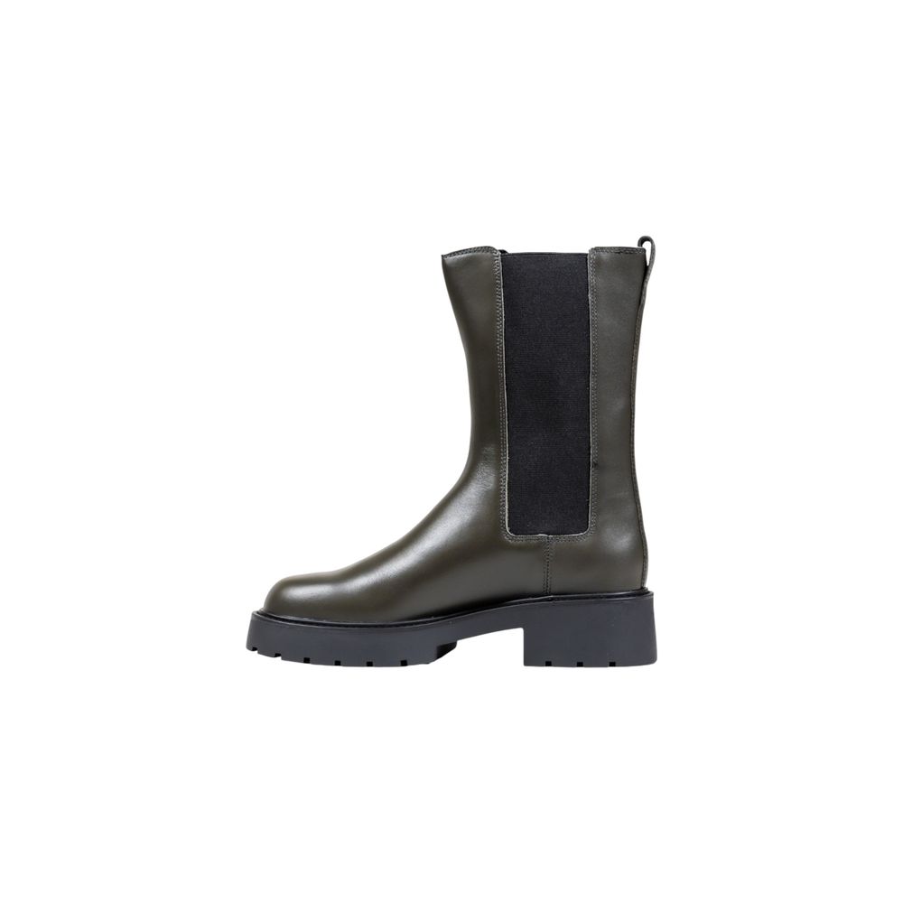 Calvin Klein Jeans Graue Ankle Boots aus Leder