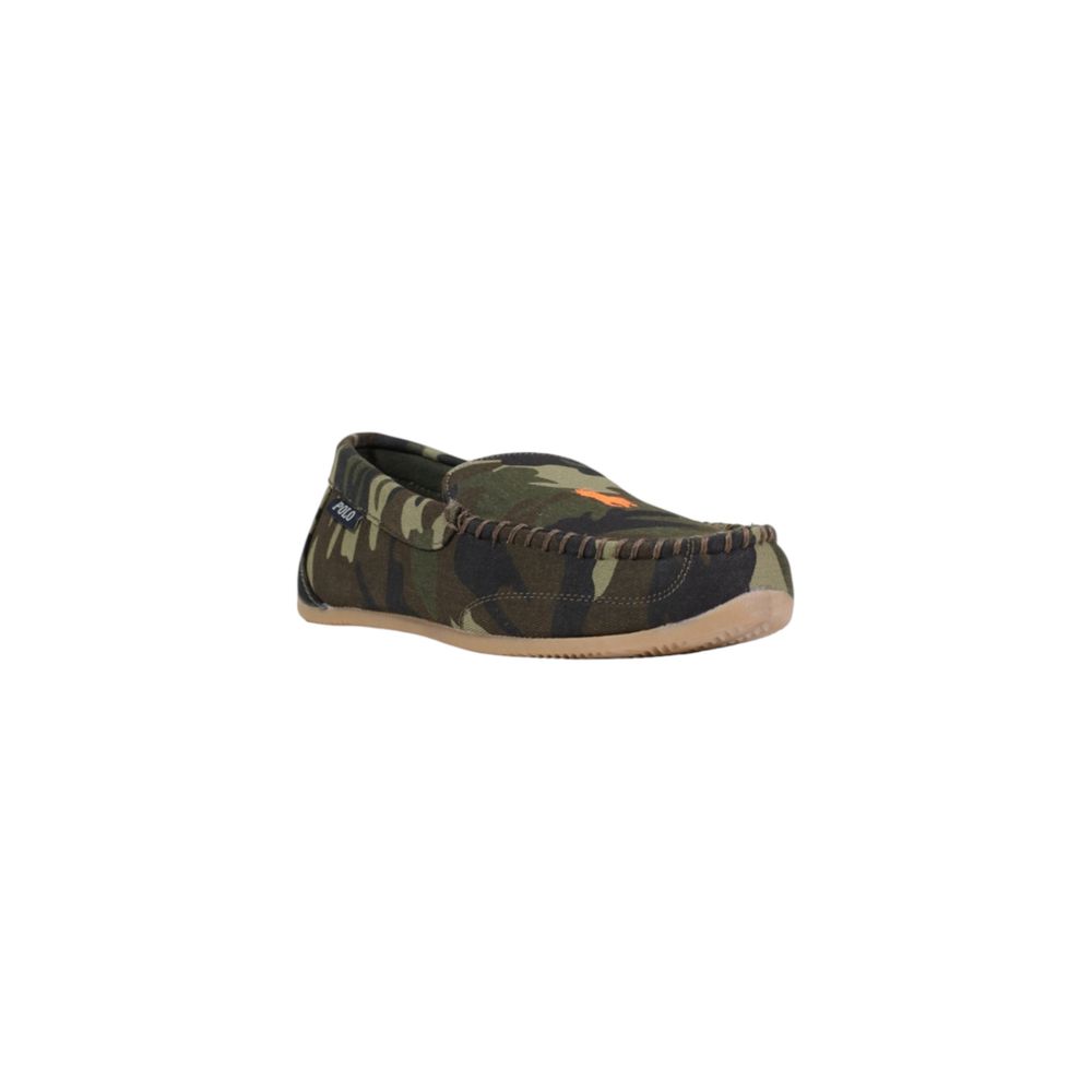 Ralph Lauren Grüne Textil-Slipper