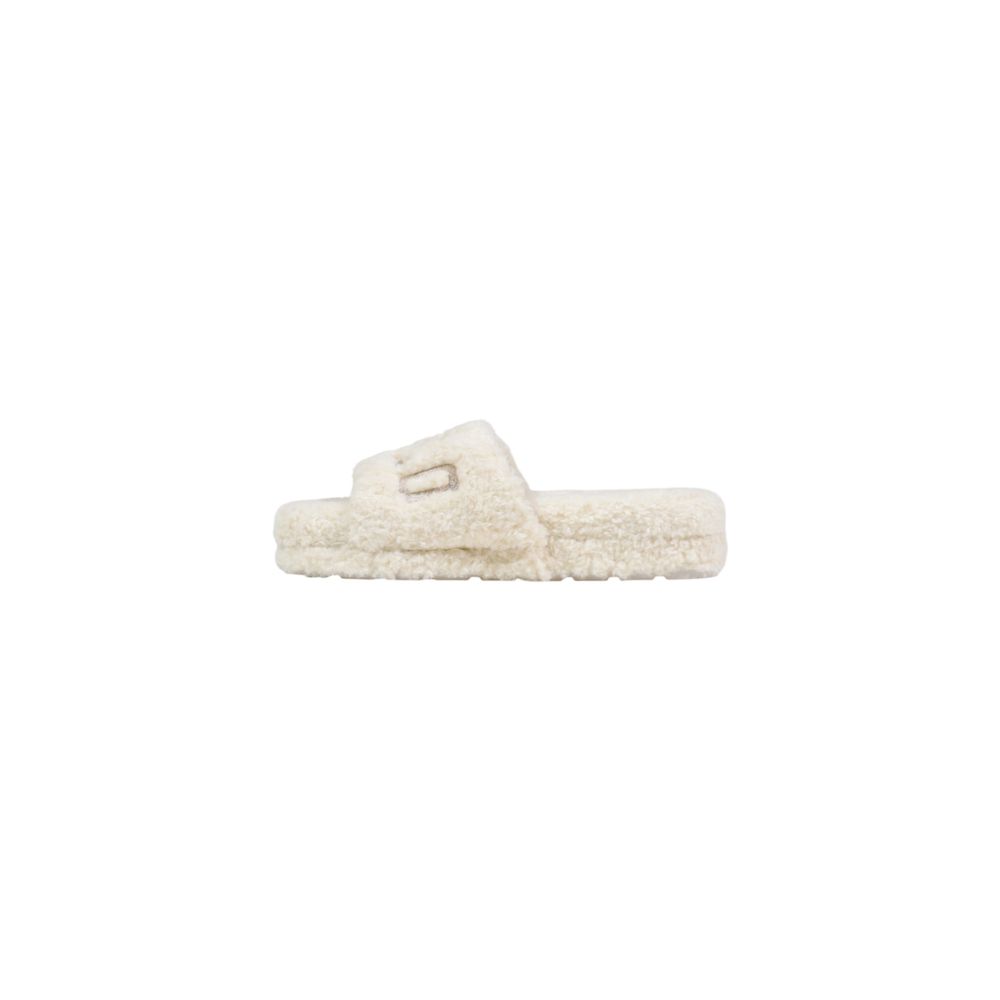 Ralph Lauren Cremefarbene Textil-Slipper