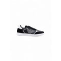 EA7 Emporio Armani Schwarze und weiße Leder-Sneaker im Athletic-Stil