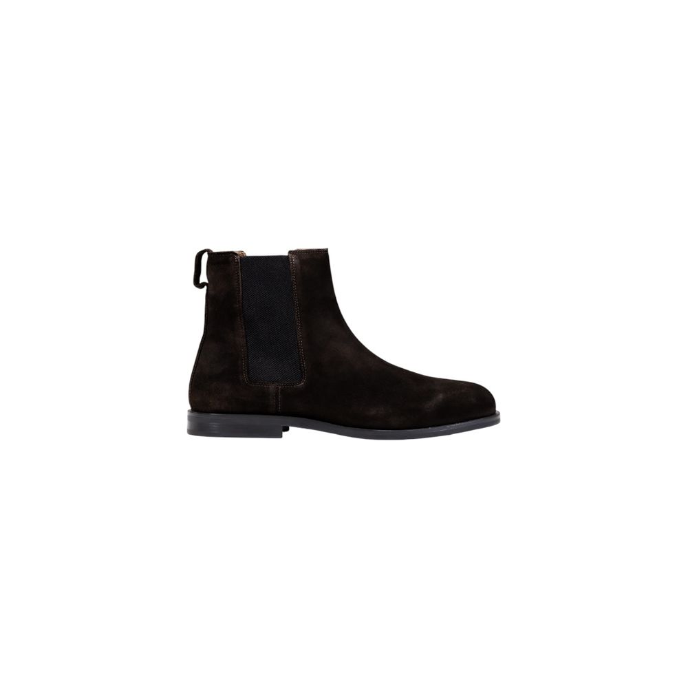 Calvin Klein Bottines Chelsea marron en daim
