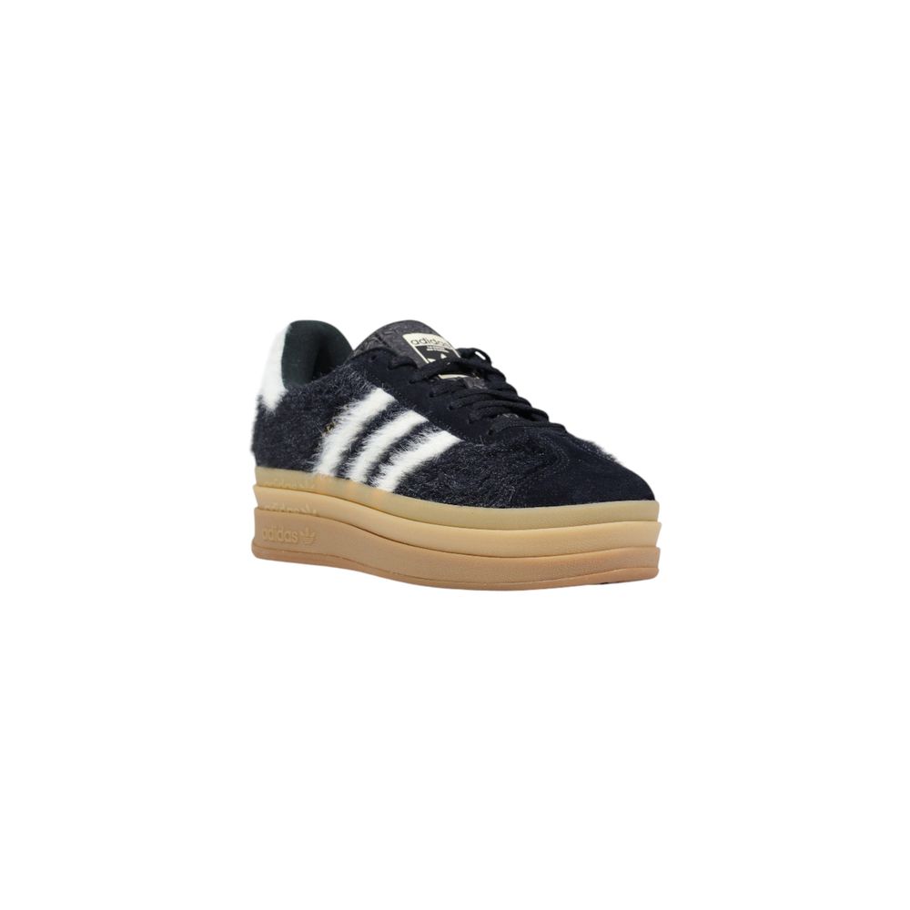 Adidas Originals Schwarze Leder Plateau-Sneaker