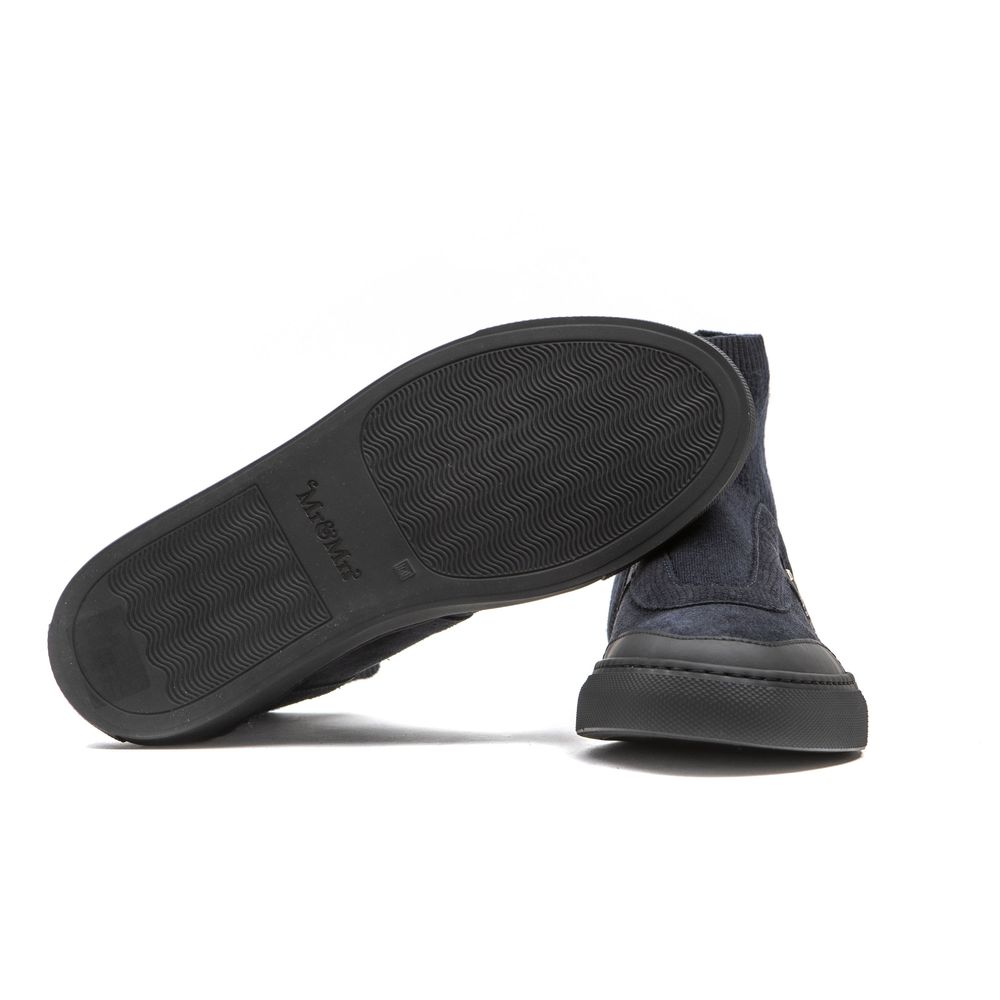 Mr&Mrs Italy Blaue Leder Stiefeletten für Damen