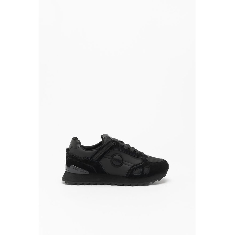 Colmar Schwarze Leder-Sneaker im Athletic-Stil