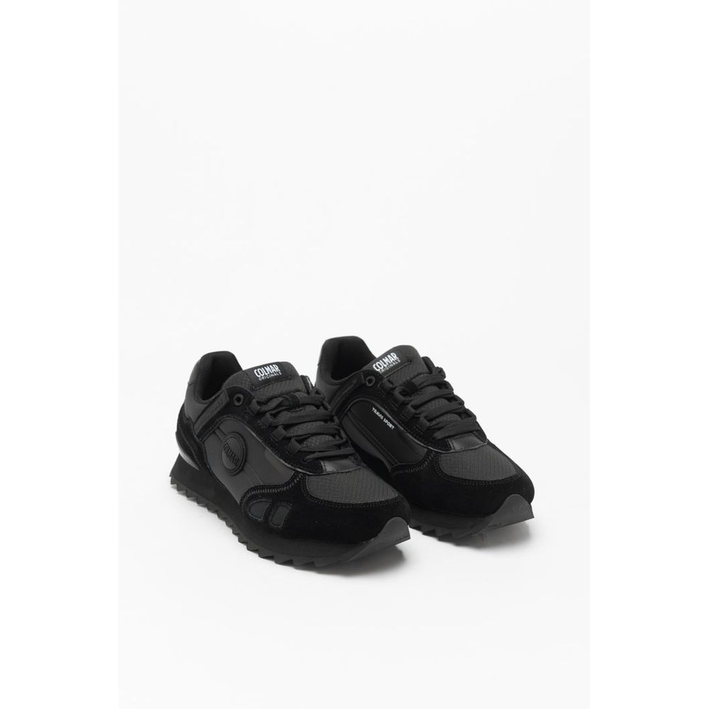 Colmar Schwarze Leder-Sneaker im Athletic-Stil