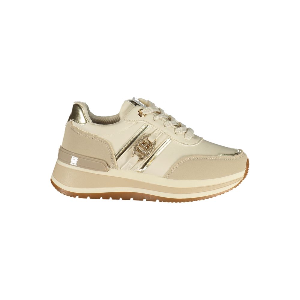 Baskets Laura Biagiotti pour femme en polyuréthane beige