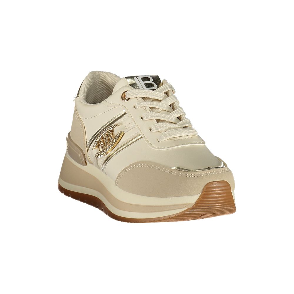 Baskets Laura Biagiotti pour femme en polyuréthane beige