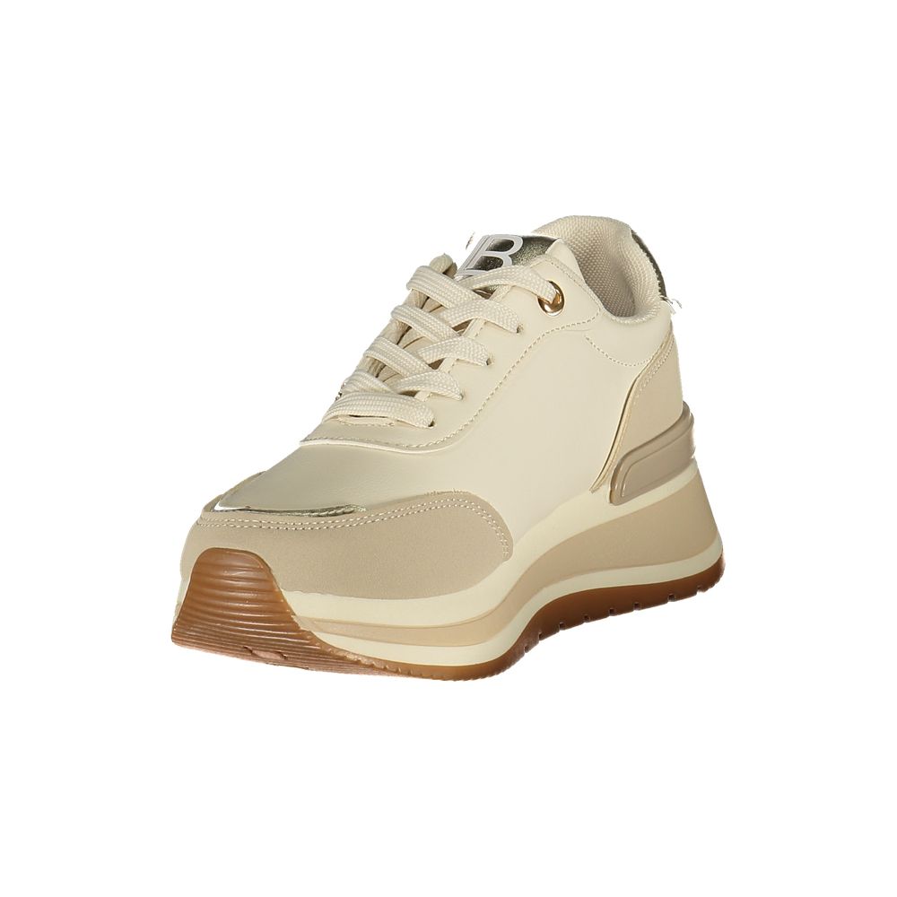 Baskets Laura Biagiotti pour femme en polyuréthane beige