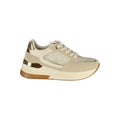 Laura Biagiotti Damen Sneaker aus Beige Polyurethan