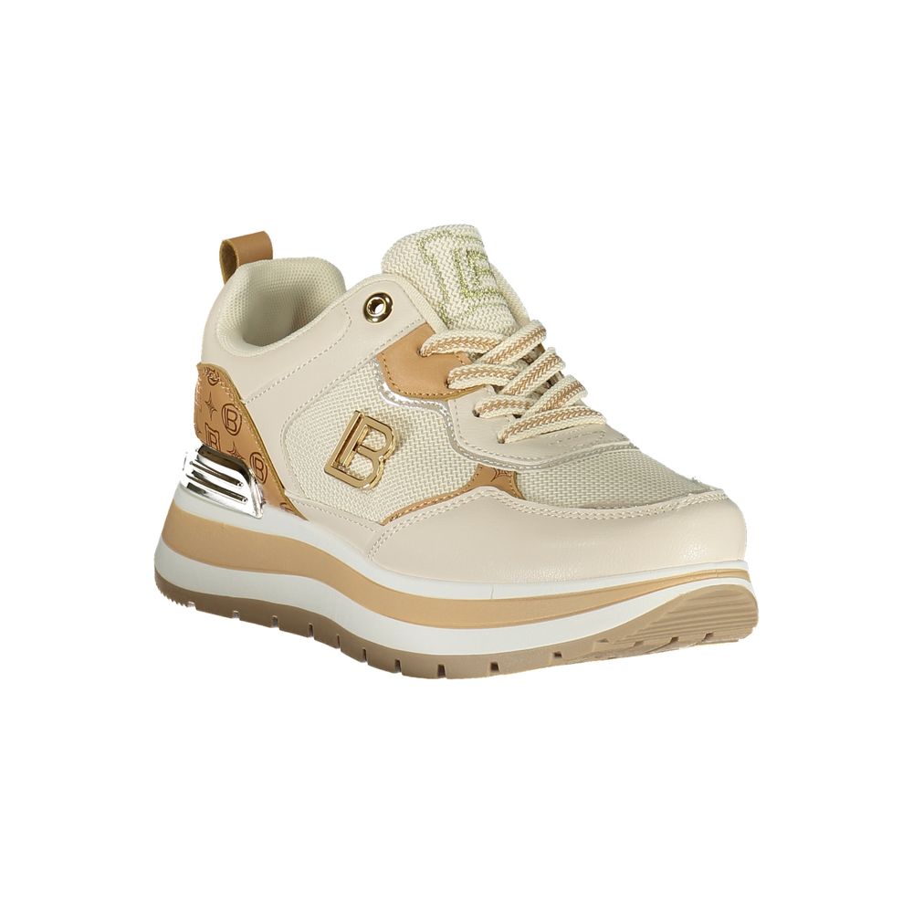 Baskets Laura Biagiotti pour femme en polyuréthane beige