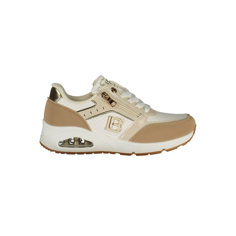 Laura Biagiotti Bianco Damen-Sneaker aus Polyurethan