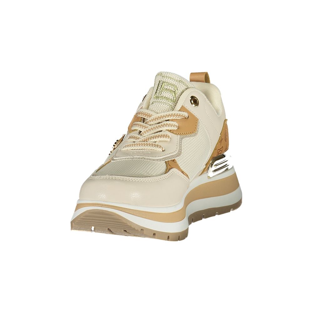 Baskets Laura Biagiotti pour femme en polyuréthane beige