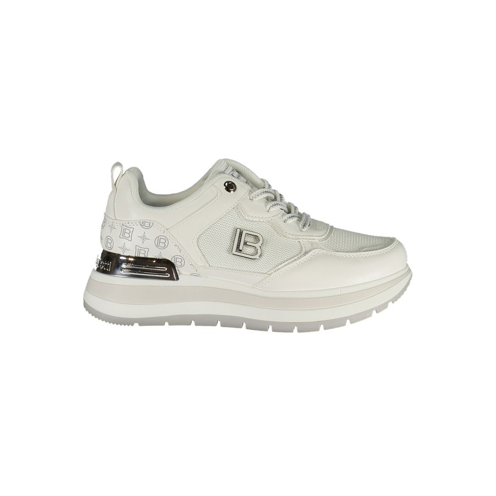 Laura Biagiotti Weiße Sneaker aus Polyester im Athletic-Stil