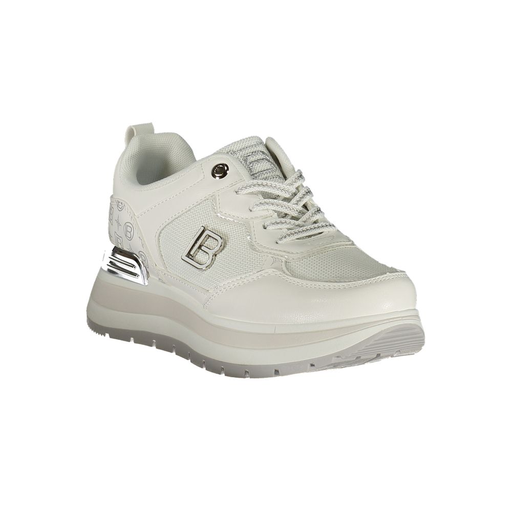 Laura Biagiotti Weiße Sneaker aus Polyester im Athletic-Stil