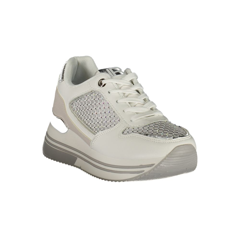 Laura Biagiotti Bianco Damen-Sneaker aus Polyurethan