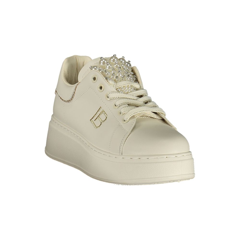 Laura Biagiotti Bianco Damen-Sneaker aus Polyurethan