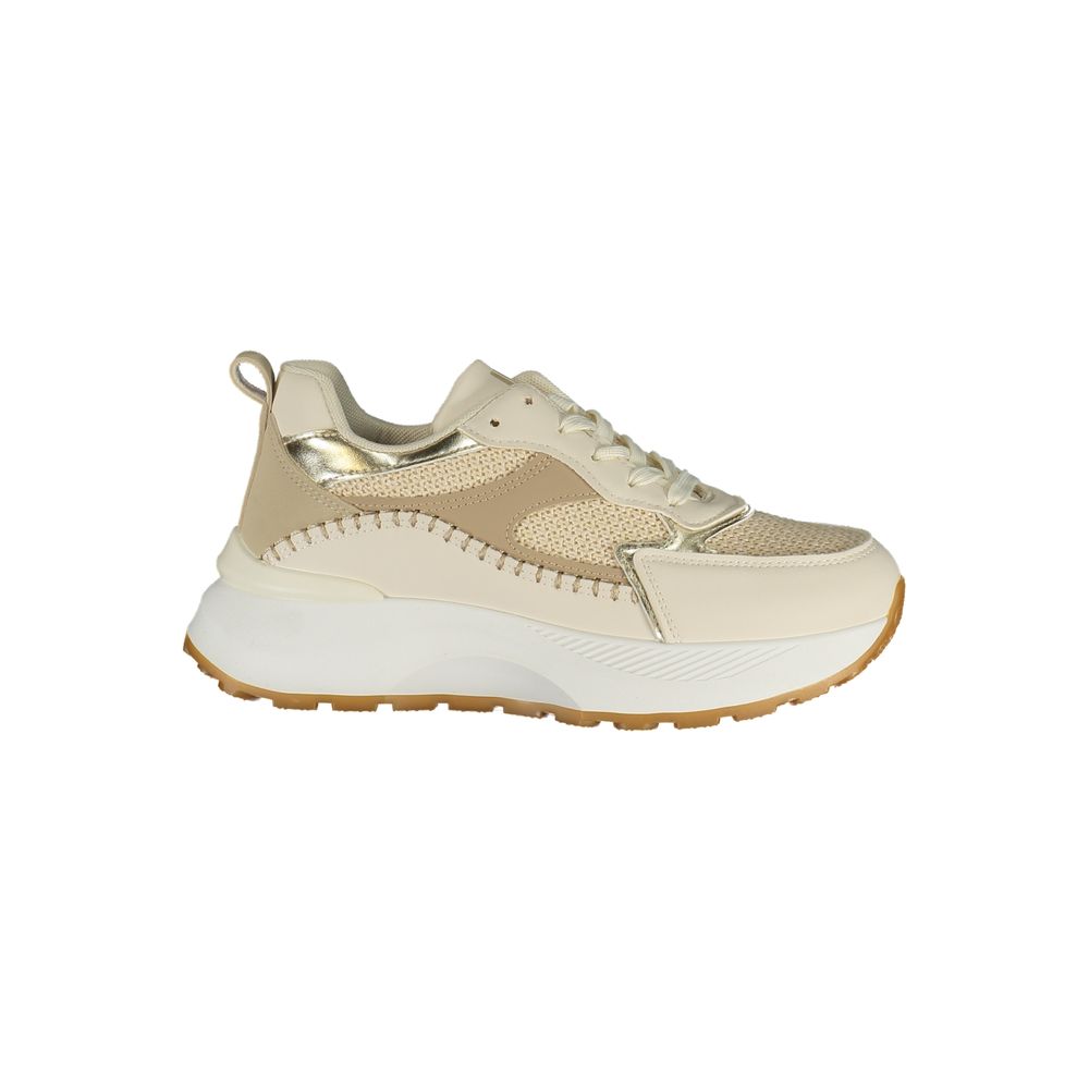 Laura Biagiotti Women's Beige Polyurethane Sneakers