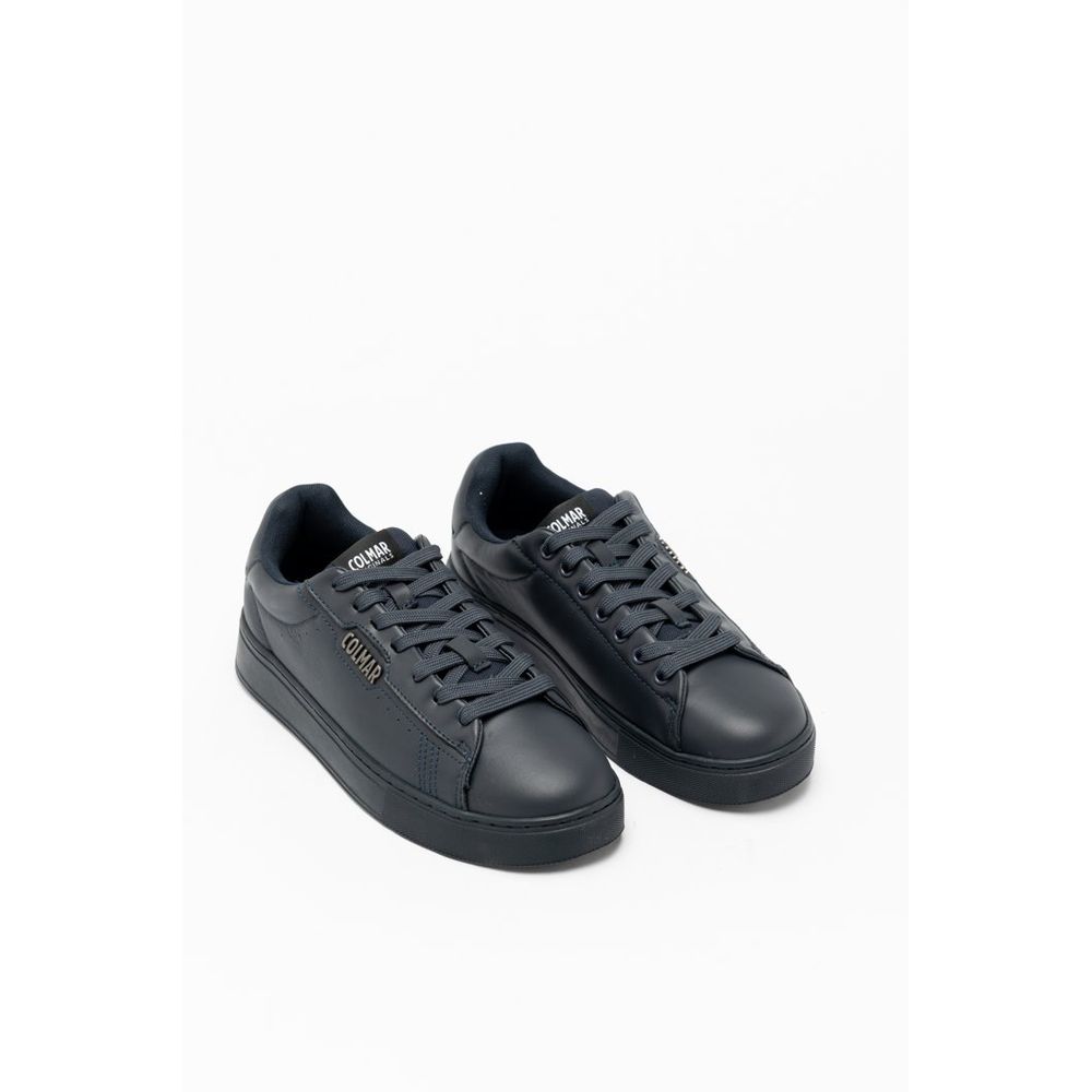 Colmar Blue Leather Low-Top Sneakers